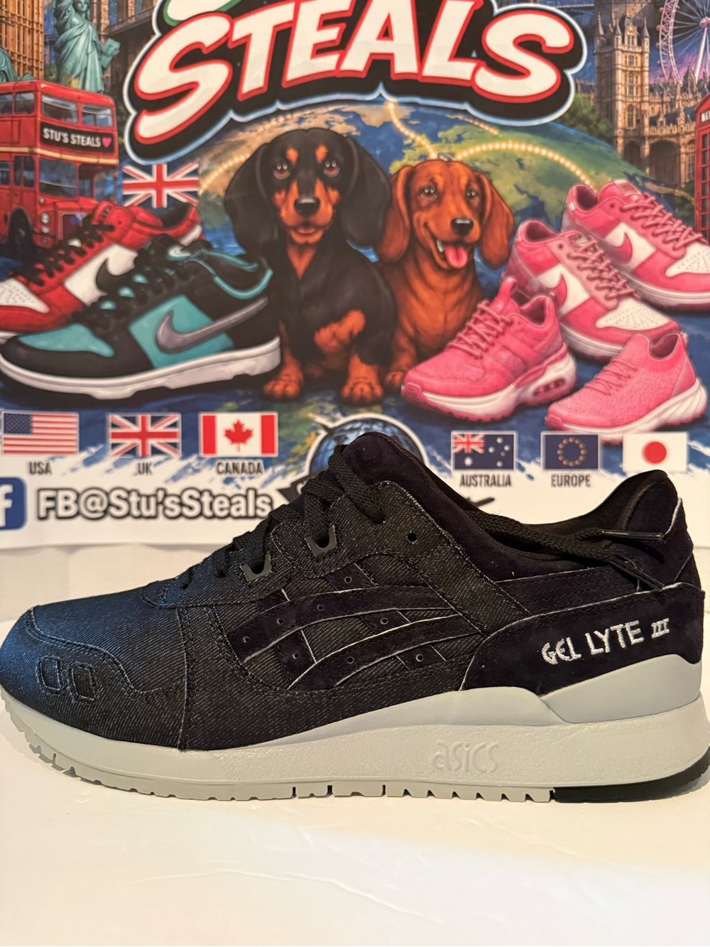 Asics Gel-Lyte III Black White Men's Sneakers - Picture 2 of 10